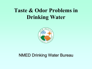 Taste and Odor Problems in Drinking Water