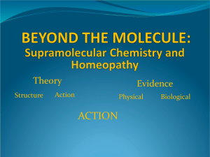 Physics of Homeopathy - Theory of Condensed Matter