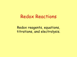 Redox Reactions - ThinkChemistry