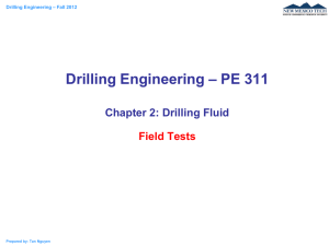 Field Tests of Drilling Fluids