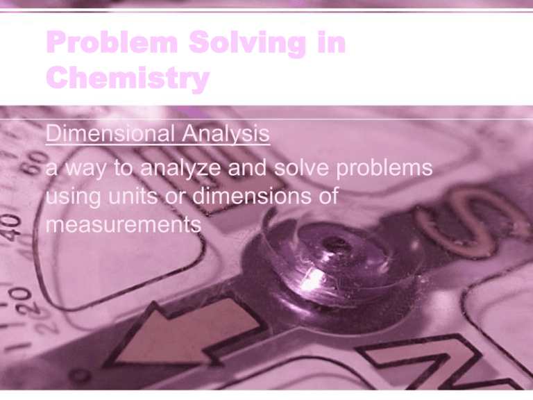 problem solving in chemistry quizlet