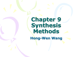 Chapter 9 Synthesis Methods Hong