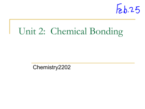 Unit 2: Chemical Bonding