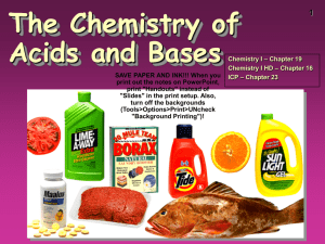 Power Point for Acids and Bases