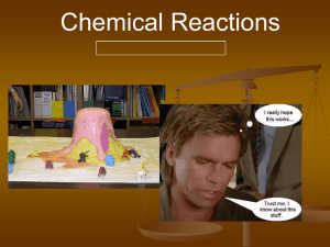 Types of reactions power point for Chapter 9 section 2