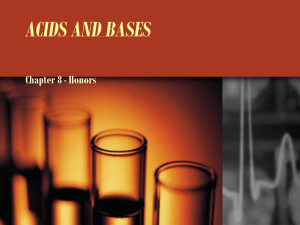 IONIC COMPOUNDS: ACIDS AND BASES