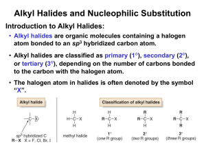 Nucleophilic substitution vs. elimination reactions