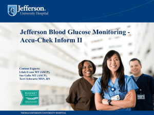 Accu-Chek Inform II - Jefferson University Hospitals