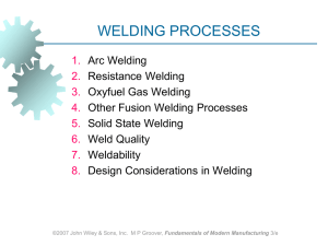 WELDING PROCESSES