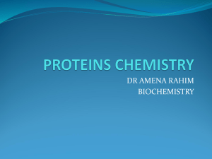 PROTEINS CHEMISTRY