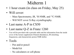 13 C-NMR - Postezy