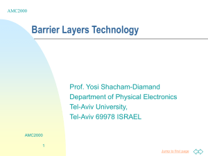 Barrier Layers for Copper ULSI metallization