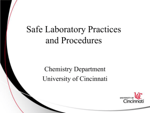 Safe Laboratory Practices and Procedures