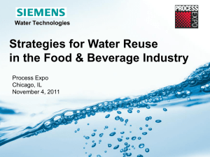 Strategies for Water Reuse in F&B