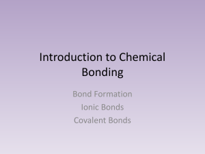 Intro to Ionic Bonding