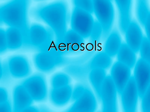 Lecture 8: Aerosols (part 1)