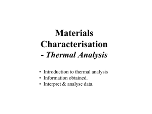 (DSC) Differential thermal analysis