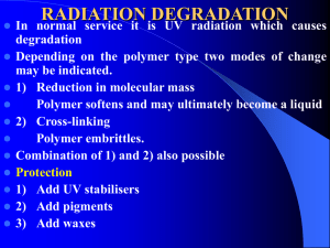 Radiation degradation