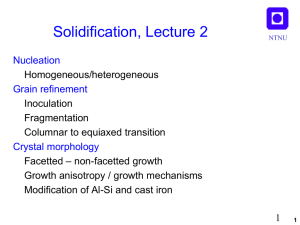 IISc solidification lecture 2