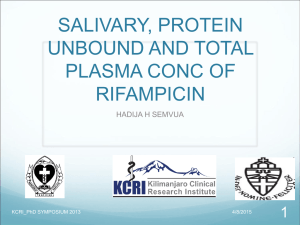 Associations between salivary, protein-unbound and total
