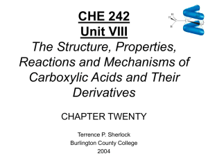 Chapter 20 Carboxylic Acids - chemistry
