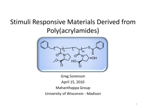 Stimuli Responsive Materials Derived from Poly(acrylamides)