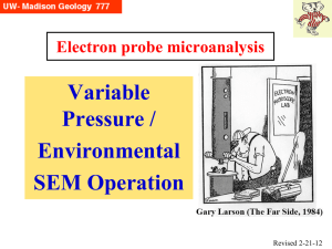 Variable Pressure ("Environmental") SEM work
