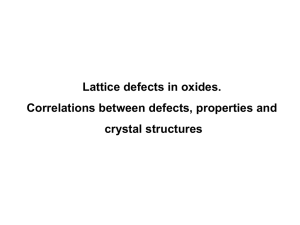 Defects in oxides