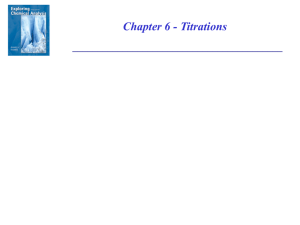 Chapter 6 - Titrations