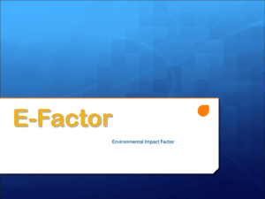 E-Factor PPT - Beyond Benign