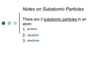 Notes on Subatomic Particles - Liberty Union High School District