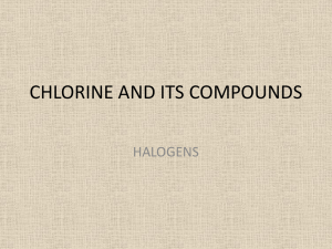 CHLORINE AND ITS COMPOUNDS - KCPE-KCSE