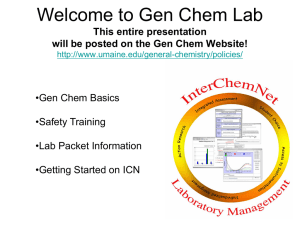 Welcome to Gen Chem Lab