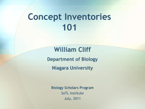 Concept Inventories - the Biology Scholars Program Wiki
