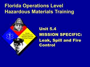 Unit 5.4: Leak Spill & Fire Control