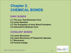 2012 General Chemistry I