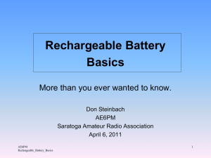 Rechargeable Battery Basics