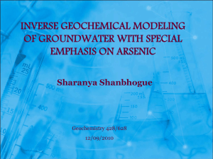 inverse geochemical modeling of groundwater
