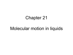Molecular Motion in Liquid