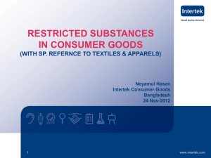 Restricted Substances In Consumer Goods
