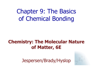 Chapter 9: Chemical Bond Basics