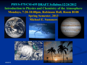 PHYS575 Syllabus - Atmospheric Physics 1
