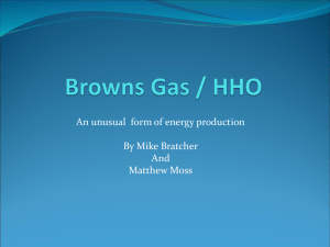Browns Gas / HHO