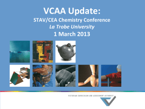 VCAA Study Design - Chemistry Education Association