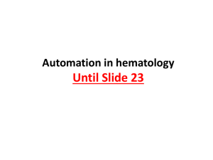 Automation in haematology