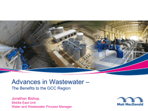Mott Macdonald - Advances in Wastewater