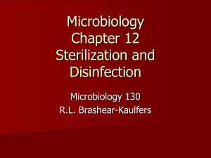 Microbiology Chapter 12 Sterilization and Disinfection