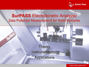 Zeta Potential Measurement: New Approach and Instrumentation