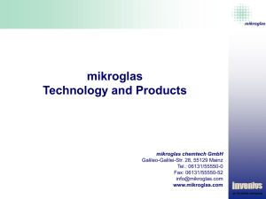 Sensors - mikroglas chemtech GmbH