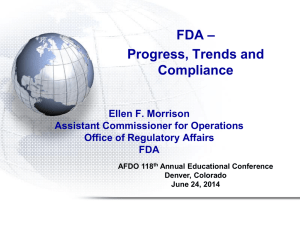 FDA – Progress, Trends, and Compliance